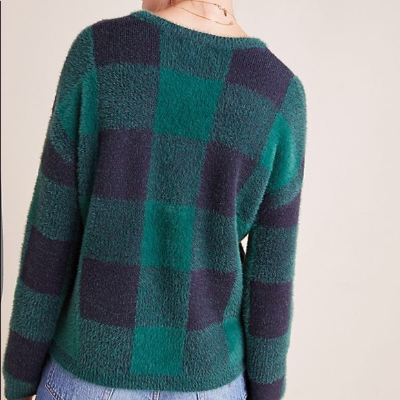 Green/Navy Plaid Sweater - NWOT - Picture 3 of 5